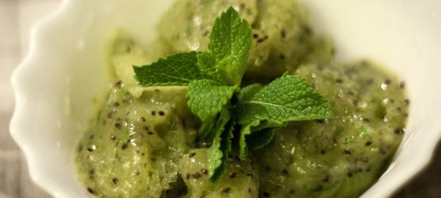 Сорбет из киви с мятой