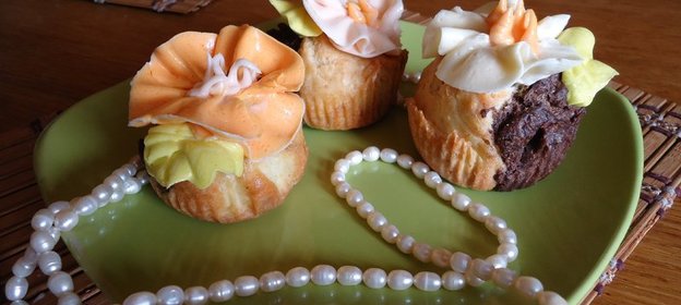 Шоколадно-ванильные кексы + разрыхлитель домашний