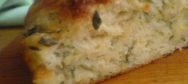 Хлеб с зелёным луком