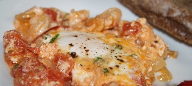 Яичница Колхозянка (со сметаной)