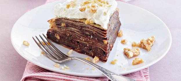 Блинный пирог с шоколадным пралине