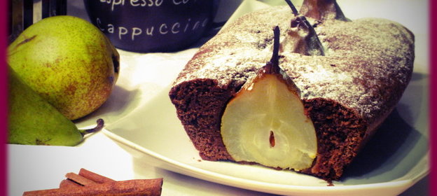 Torta pere cioccolato. Шоколадный кекс с целыми грушами