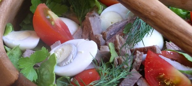 Салат с говядиной