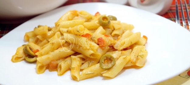 Макароны с овощами
