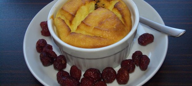 моя любимая творожная запеканка с клюквой