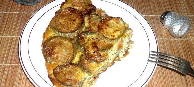 Запеканка из кабачков и болгарского перца