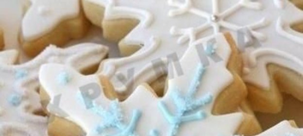 Новогоднее печенье Снежинка