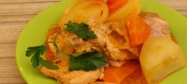 Жаркое из кролика с картошкой