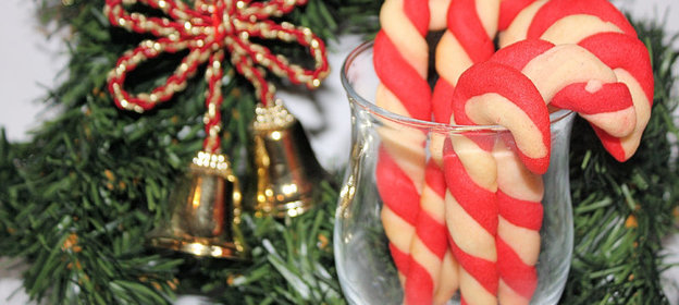 Печенье песочное «Посохи» (Candy cane cookies)