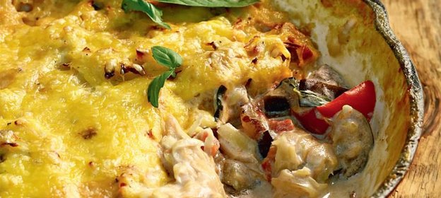 Овощи под картофельной корочкой