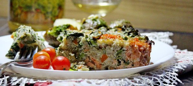 Рыбная запеканка с гречневыми хлопьями