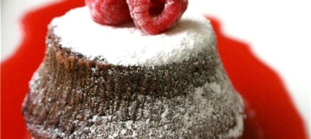 Тортино с горячим шоколадом