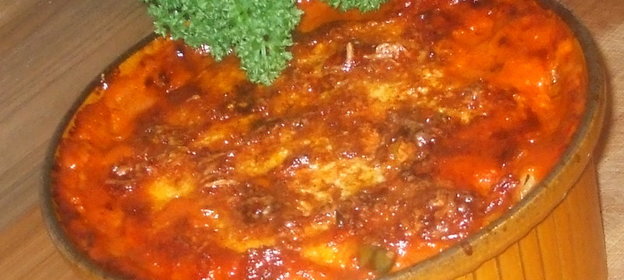 Запеканка макаронная с фаршем и овощами