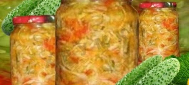 Салат капуста с огурцами на зиму