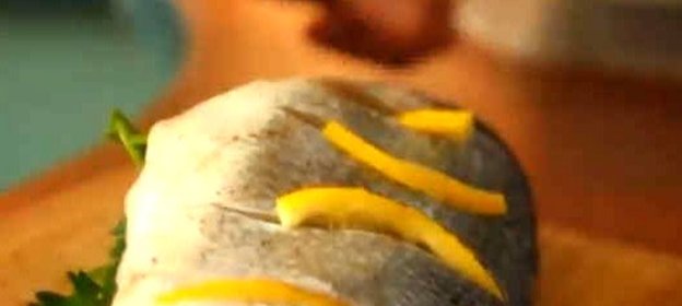 Сибас с овощным гарниром