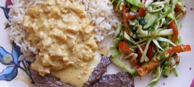 Говядина с апельсиновом соусом