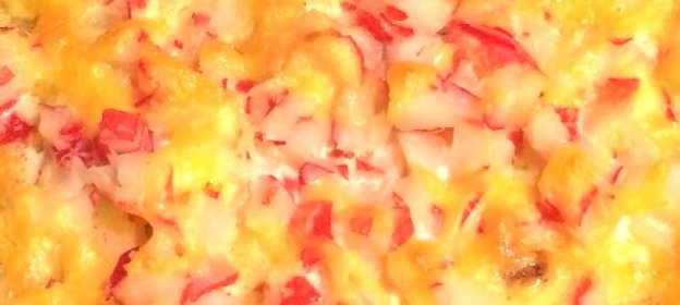 Картофельная запеканка с крабовым мясом