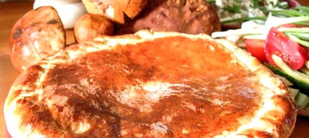 Пирог с шампиньонами