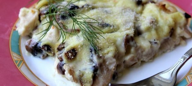 Запеканка с грибами
