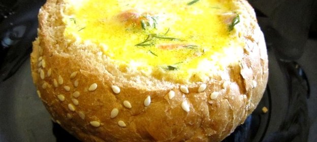 Суп в буханке хлеба