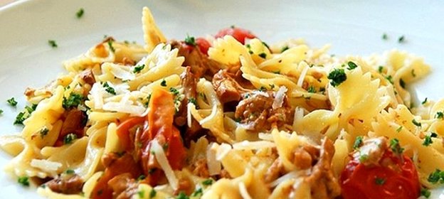 Паста с лисичками в сливочном соусе