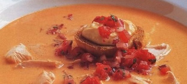 Спагетти с соусом из лангустов