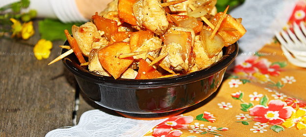 Куриные мини шашлычки