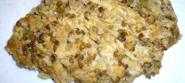 Постная кабачковая запеканка с машем