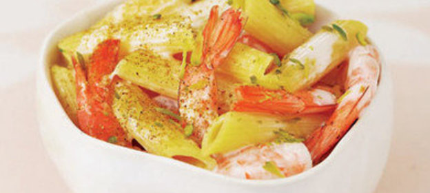 Пенне с креветками