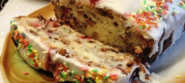 Кекс с красной смородиной, шоколадом и маком Новогодний (Новогоднее спасибо Оленьке - pinkflamingo1962)