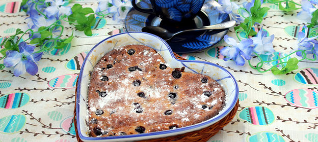 Творожная запеканка с черникой