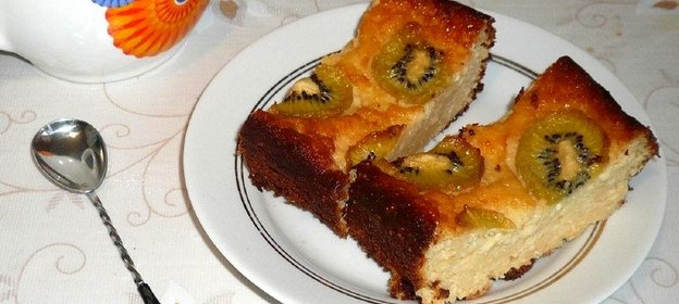 Творожная запеканка с киви