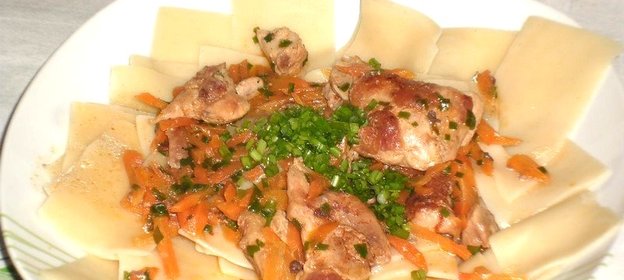 Бешбармачная лапша с мясом