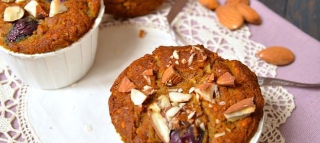 Веганские маффины с голубикой без глютена