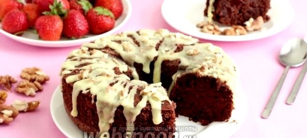 Шоколадно-ореховый кекс без муки