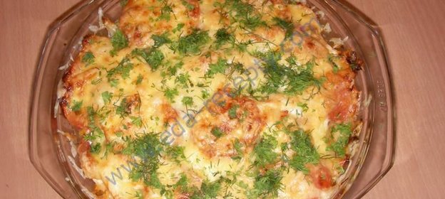 Запеканка с колбасой