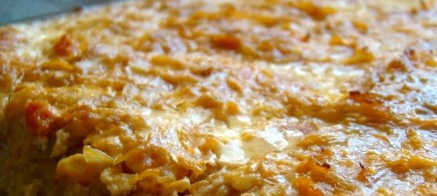 Запеканка с сыром и ветчиной