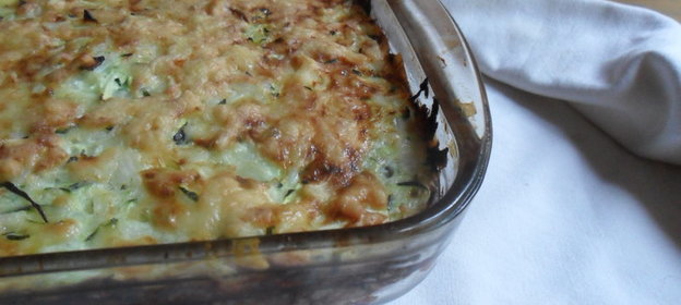 Кабачковая запеканка с рисом