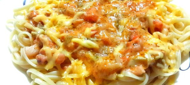 Паста с морепродуктами в сливочном соусе