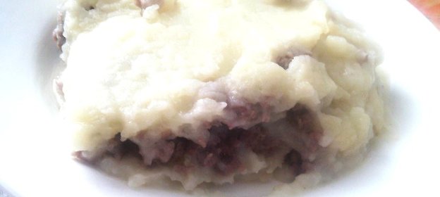 Запеканка картофельная с куриным и говяжьим фаршем