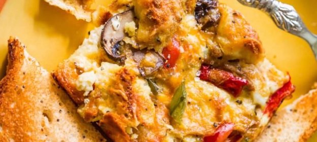 Овощная запеканка с грибами