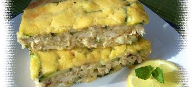 Запеканка с курицей и цуккини