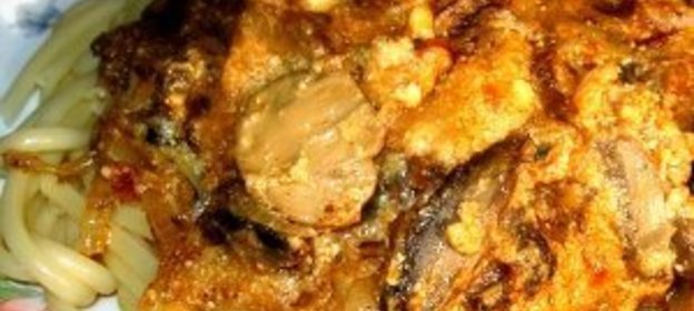 Спагетти в грибном соусе