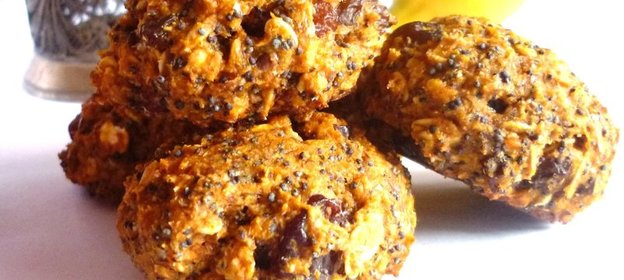 Печенье тыквенное ,с маком и изюмом (без яиц и масла!!!)