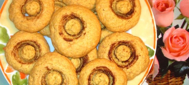 Песочное печенье грибочки