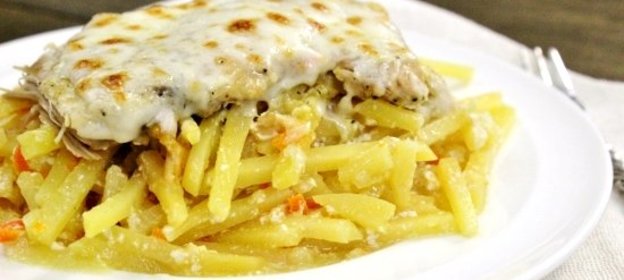 Картофельная запеканка с курицей
