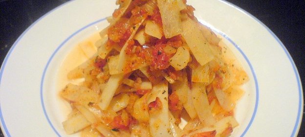 Паста из дайкона от Масахару Моримото, воспроизведённая Зушикачи Фудошифу