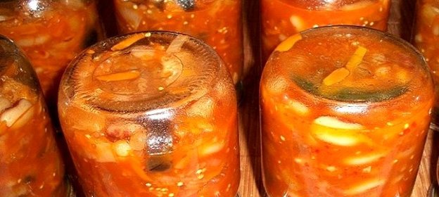 Салат с бобами на зиму