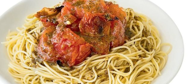 Паста с помидорами-гриль