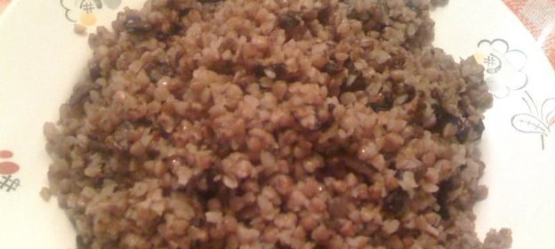 Гречневая каша с грибами постная